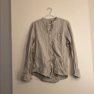 TOPMAN collarless button down